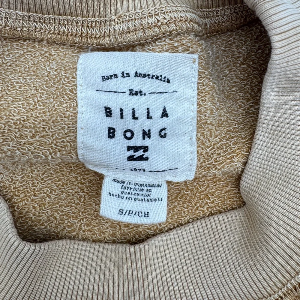 Billabong Tan Crewneck Sweater Southern California, Size Small - Picture 5 of 6